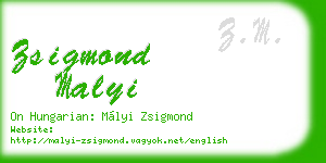 zsigmond malyi business card